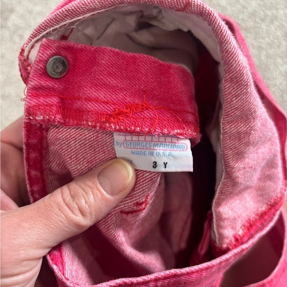 Vintage Guess Toddler Pink Red Overalls 3 years Gender Neutral - Picture 3 of 7